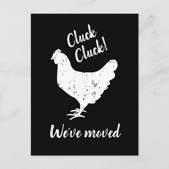 Farm animal change of address we've moved postcard (Front)