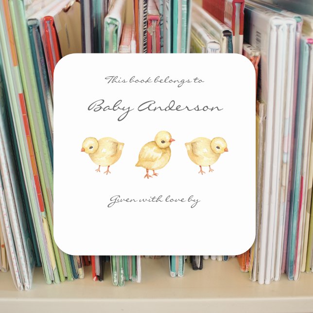 Farm Animal chicks baby shower bookplate (Creator Uploaded)