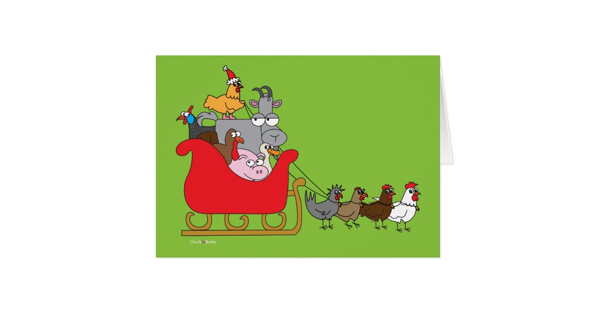 Farm Animal Christmas Card | Zazzle.com