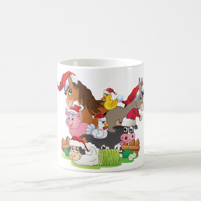Farm Animal Christmas Coffee Mug (Center)