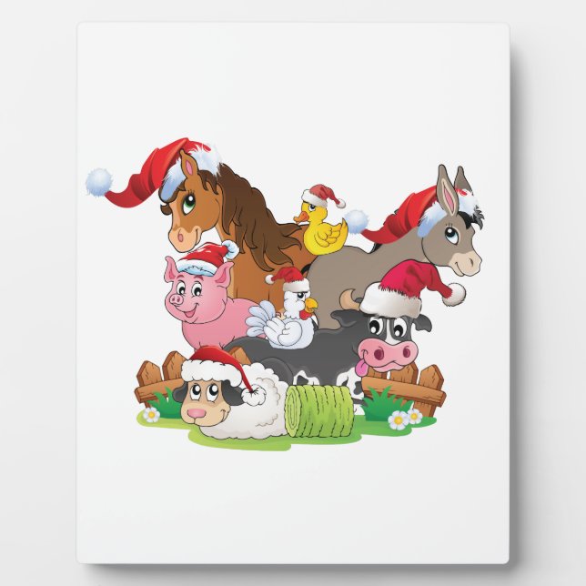 Farm Animal Christmas Plaque (Front)