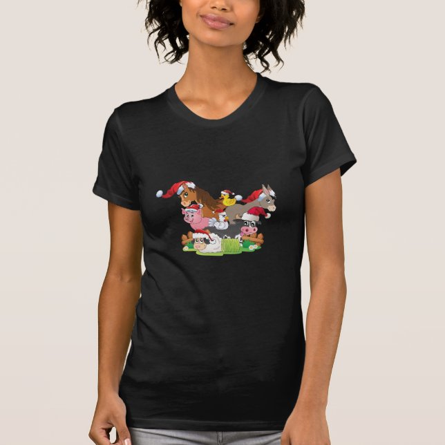 Farm Animal Christmas T-Shirt (Front)