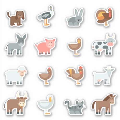 farm animal collection  sticker