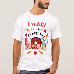 Farm Animal Daddy of the Birthday Boy Barnyard T-Shirt