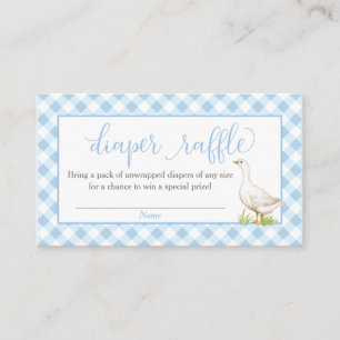 Farm Animal Diaper Raffle Enclosure Card