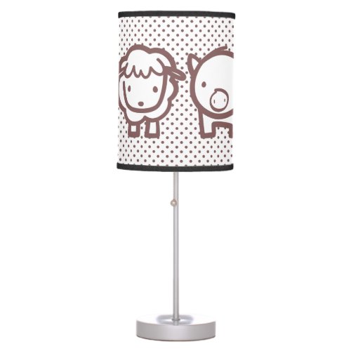 Farm Animal Doodles Kids Gender_Neutral Table Lamp