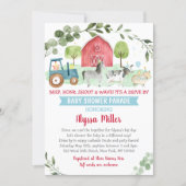 Farm Animal Drive By Baby Shower Parade Invitation (Front)