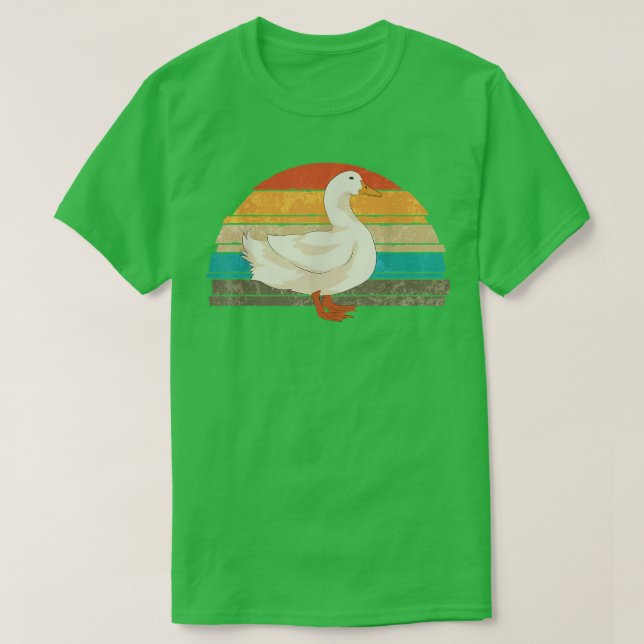 Farm Animal Duck Lover Bird Farmer Retro Duck  T-Shirt (Design Front)