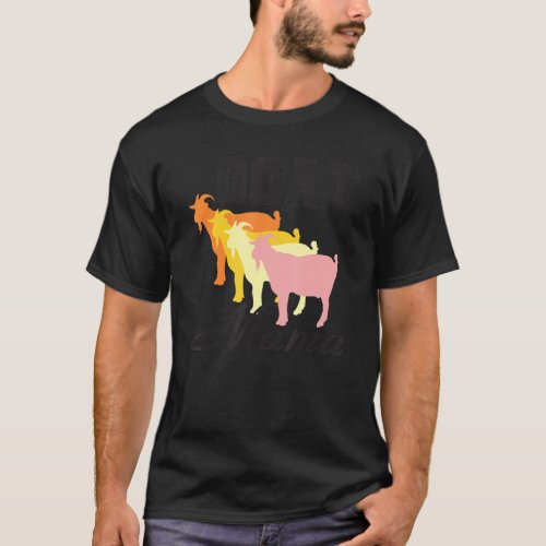 Farm Animal For Women Goat Mama Mom Retro T_Shirt