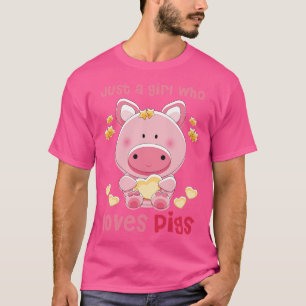 Farm Animal Girl Gift Cute Piglet Pig T-Shirt