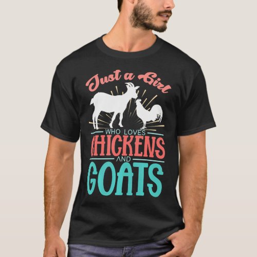 Farm Animal Goat Chicken Lover Farmer Goat T_Shirt