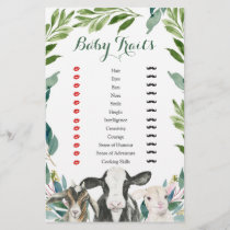 Farm Animal Greenery Boy Baby Shower Baby Traits