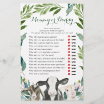 Farm Animal Greenery Boy Mommy or Daddy Games