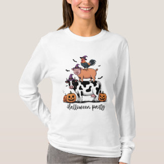 Farm Animal Halloween Party Long Sleeve T-Shirt
