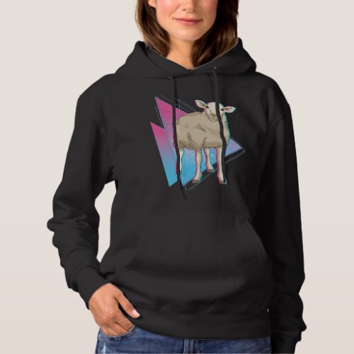 Farm Animal Lover Farmer 90s Vaporwave Art Farming Hoodie