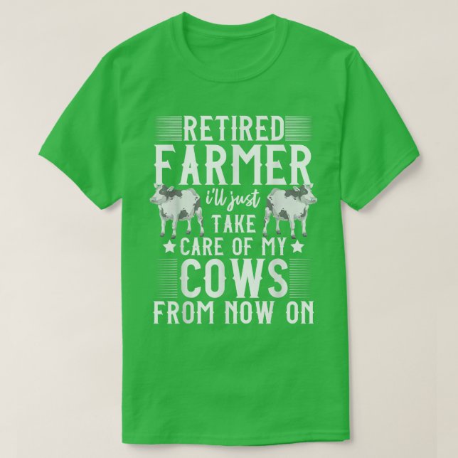 Farm Animal Lover Retired Farmer Farming Retiremen T-Shirt (Design Front)
