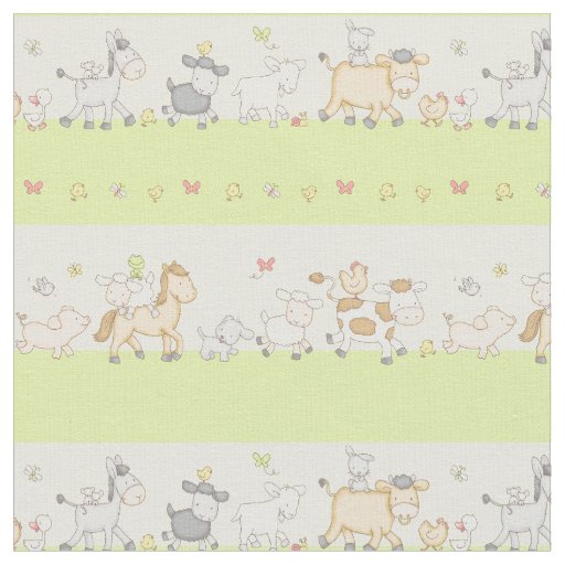 Farm Animal Parade Fabric