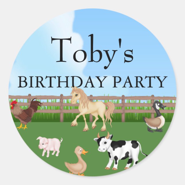 Farm Animal Sticker (Front)