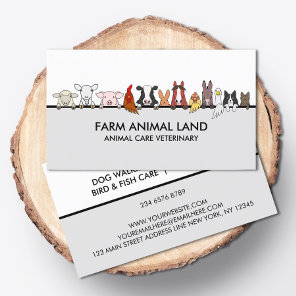 Farm Animal Veterinary Business Card