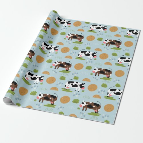 Farm animal wrapping paper