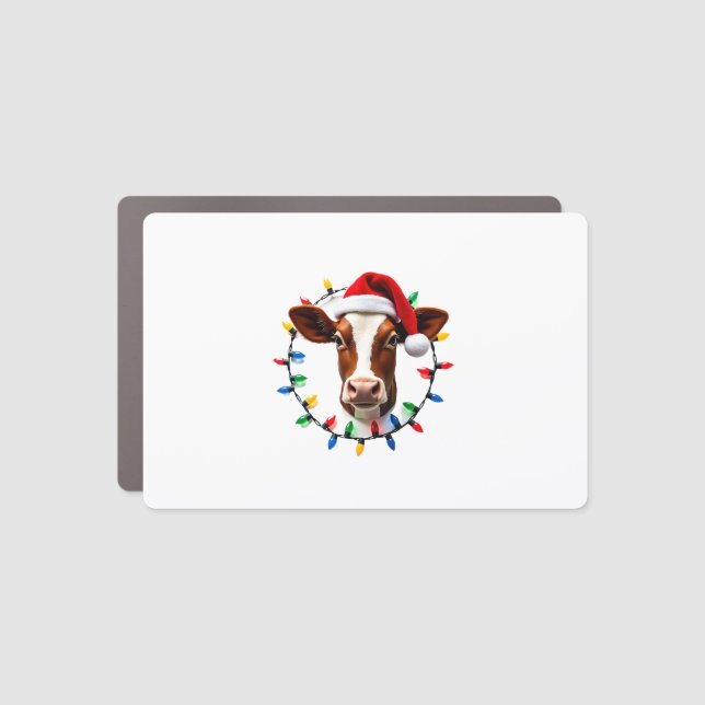 Farm Animal Xmas Pajamas Costume Farmer Christmas  Car Magnet (Front)