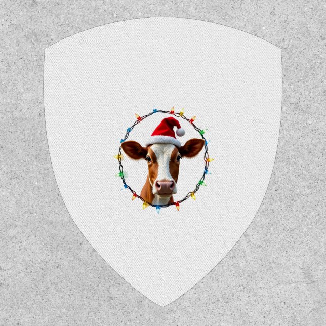 Farm Animal Xmas Pajamas Costume Farmer Christmas  Patch (Front)