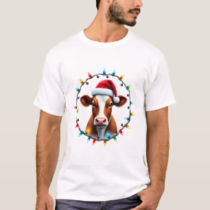 Farm Animal Xmas Pajamas Costume Farmer Christmas  T-Shirt