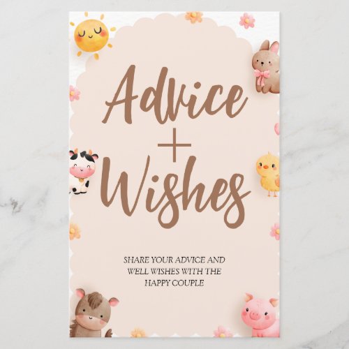 Farm Animals Advice  Wishes For The Bride  Groom