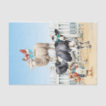 farm animals at the beach decoupage paper
