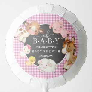Farm Animals Baby Shower Balloon
