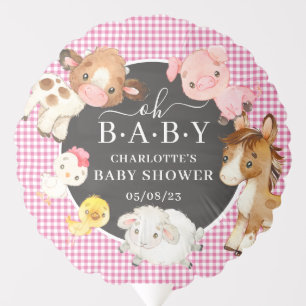 Farm Animals Baby Shower Balloon