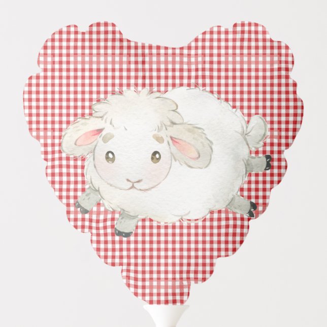 Farm Animals Baby Shower Balloon (Back)