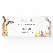 Farm Animals Baby Shower Banner