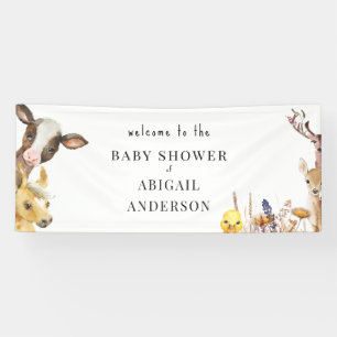 Farm Animals Baby Shower Banner