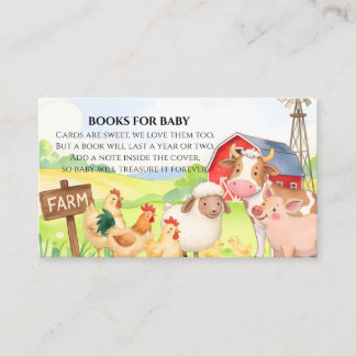Farm Animals Baby Shower Books for Baby insert
