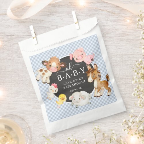 Farm Animals Baby Shower Favor Bag