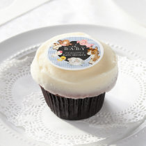 Farm Animals Baby Shower Favor Edible Frosting Rounds