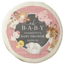 Farm Animals Baby Shower Favor Sugar Cookie