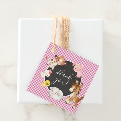 Farm Animals Baby Shower Favor Tags