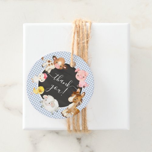 Farm Animals Baby Shower Favor Tags