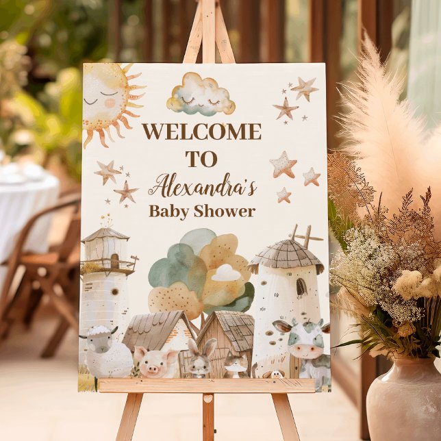 Farm Animals Baby Shower Foam Board (Creator Uploaded)