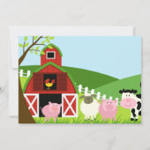 Farm Animals Baby Shower Invitation (Back)