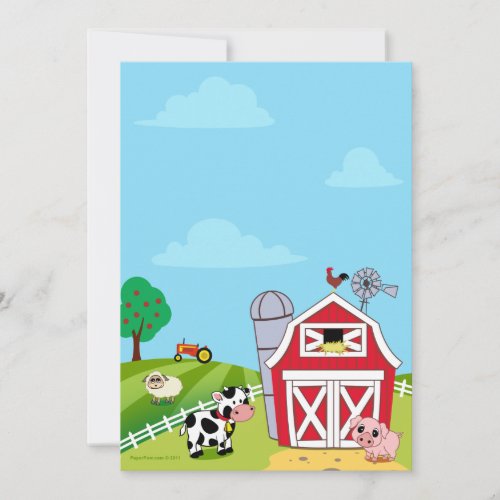 Farm Animals Baby Shower Invitations
