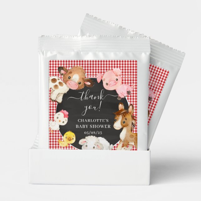 Farm Animals Baby Shower Lemonade Drink Mix (Pair)