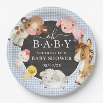 Farm Animals Baby Shower Paper Plates