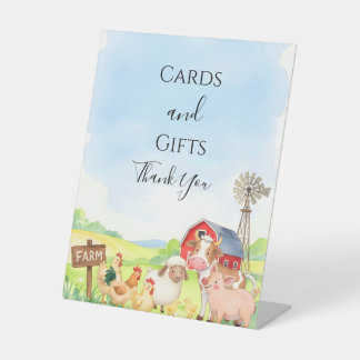 Farm Animals Baby Shower Table Sign