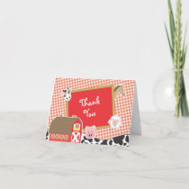 Farm Animals Baby Shower Thank You Cards
