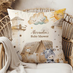 Farm Animals Baby Shower Throw Pillow<br><div class="desc">Introducing our Farm Animals Baby Shower Throw Pillow! Add a cozy and charming accent to your baby shower decor with our Farm Animals Baby Shower Throw Pillow. Featuring adorable farm animal illustrations, including cuddly cows, playful pigs, and fluffy sheep, this throw pillow brings a touch of countryside charm to your...</div>