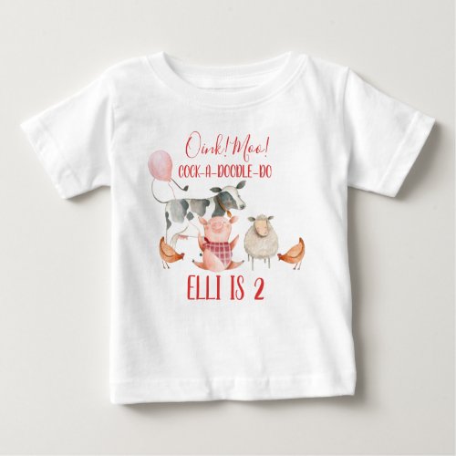Farm Animals Baby T_Shirt
