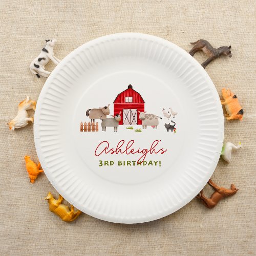 Farm Animals Barnyard Bash Birthday Party Paper Plates